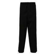 Jil Sander Svarta Ull Tapered Byxor Black, Herr