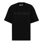 Jil Sander Svart Bomull Kortärmad T-shirt Black, Dam