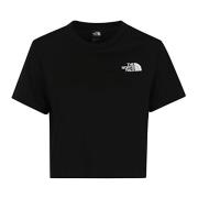 The North Face Svart Dome Cropped Slim Tee Black, Dam