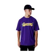 New Era Lila Lakers NBA Blommig Grafisk T-shirt Purple, Herr