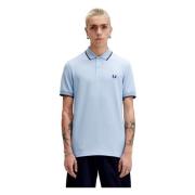 Fred Perry Celeste Twin Tipped Polo Shirt Blue, Herr