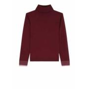 Paul Smith Randig Bordeaux Rullkrage Tröja Red, Dam