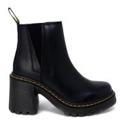 Dr. Martens Svarta Chelsea Boots Blockklack Rund Tå Black, Dam