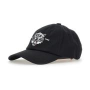 Kenzo Svart Bomull Baseballkeps med Logotyp Black, Herr