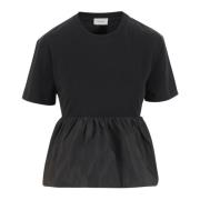 Patou Bomull T-shirt med Volang Black, Dam