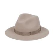 Borsalino Beige ull/kashmir hatt med bred band Beige, Herr