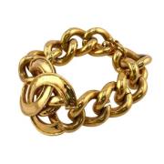 Chanel Vintage Pre-owned Metall armband Yellow, Dam