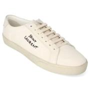 Saint Laurent Canvas sneakers White, Dam