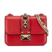 Valentino Vintage Pre-owned Laeder axelremsvskor Red, Dam