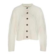 Barbour Stickad Kofta Lorelei Elfenben White, Dam