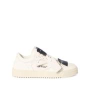 Off White Vit Snörad Sneaker med Räfflad Sula White, Herr