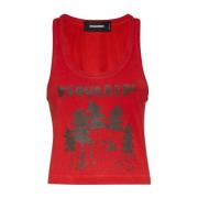 Dsquared2 Stilfull Designerkläder Kollektion Red, Dam