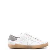 Philippe Model Vita Lädersneakers med Distressed Finish White, Herr