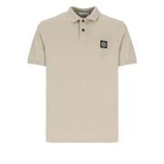 Stone Island Beige Pikétröja med Logopatch Beige, Herr