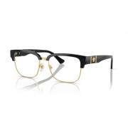 Versace Svart Guld Logga Glasögonbågar Black, Unisex