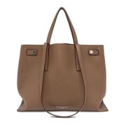 Gianni Chiarini Brun läder Maxi-väska med handtag Brown, Dam