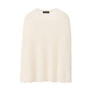 Fabiana Filippi Beige Cape Crew Neck Sweater Beige, Dam