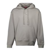 Diesel Grå Hoodie Vår-Sommar 2025 Gray, Herr