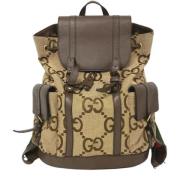 Gucci Vintage Pre-owned Canvas axelremsvskor Brown, Dam