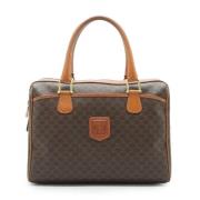 Celine Vintage Pre-owned Canvas handvskor Brown, Dam