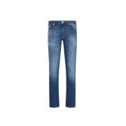 Emporio Armani Slim Fit Straight Leg Jeans Blue, Herr