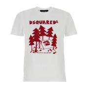 Dsquared2 Klassisk Vit Bomull T-shirt White, Dam