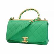 Chanel Vintage Pre-owned Tyg chanel-vskor Green, Dam