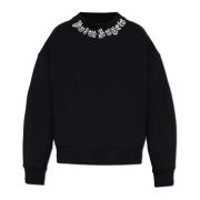 Palm Angels Sweatshirt med tryckt logotyp Black, Herr