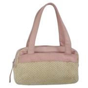 Chanel Vintage Pre-owned Canvas handvskor Pink, Dam