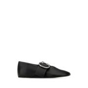 Jil Sander Svarta Läderballerinaskor Black, Dam