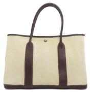 Hermès Vintage Pre-owned Canvas handvskor Beige, Dam