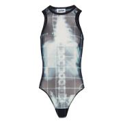 Jean Paul Gaultier Svart bodysuit med genomskinligt design Black, Dam