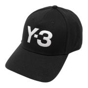 Y-3 Jet Black Bomull Baseballkeps Black, Herr