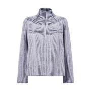 Proenza Schouler Jacquard Brynn Sweater Stilren Bekväm Unik Gray, Dam