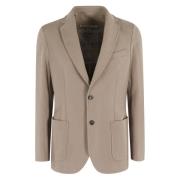 Circolo 1901 Kashmir Jersey Jacka Svart Revers Beige, Herr