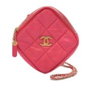 Chanel Vintage Pre-owned Laeder axelremsvskor Pink, Dam