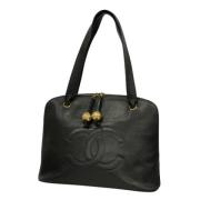 Chanel Vintage Pre-owned Laeder axelremsvskor Black, Dam