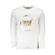 Cavalli Class Tryckt Sweatshirt med Rund Hals White, Herr