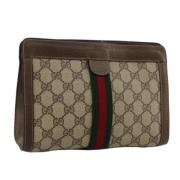 Gucci Vintage Pre-owned Laeder kuvertvskor Beige, Dam