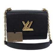 Louis Vuitton Vintage Pre-owned Laeder axelremsvskor Black, Dam