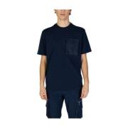 Antony Morato Blå Bomull T-shirt Vår/Sommar Kollektion Blue, Herr