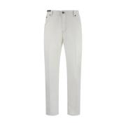 PT Torino Denimbyxor Straight Five-Pocket Stil White, Herr