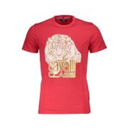 Cavalli Class Röd Bomull Tryck Logo T-shirt Red, Herr