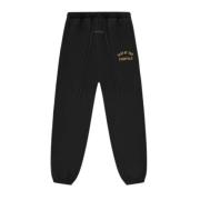 Fear Of God Svarta Fleece Sweatpants Stilren Bekväm Black, Herr