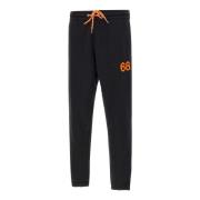 Sun68 Svart bomullsjogger med orange piping Black, Herr