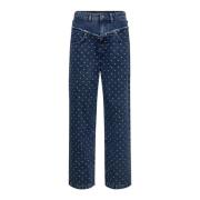 Co'Couture Jeans med fransad kant Blue, Dam