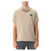 Stone Island Beige Polo med Krage och Knappar Beige, Herr