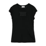 Elisabetta Franchi Svart Crew Neck T-shirts och Polos Black, Dam