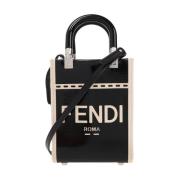 Fendi Sunshine Mini axelremsväska Black, Dam