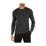 Trussardi Crew Neck Sweater Gray, Herr